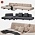 Modern Sand Sofa Comfort Concept 3D model small image 1