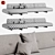 Modern Sand Sofa Comfort Concept 3D model small image 5