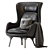 Modern Leather Easy Chair Design 3D model small image 1