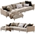 Modern Boconcept Fargo Sofa 3D Model 3D model small image 1