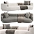 Modern FAO Sofa by Delcourt 3D model small image 3