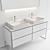 XSquare Double Vanity Set 3D model small image 5