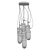 Industrial Galvanized Clear Glass Pendant 3D model small image 2