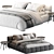 Modern Elegance Set: Tufty Bed 3D model small image 1