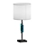 Sleek Danish Glass Metal Lamp 3D model small image 1