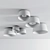 Sleek Tube Ceiling Lamps Collection 3D model small image 2