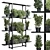 Metal Frame Vertical Wall Garden 3D model small image 1