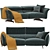 Customizable Brighton Sofa Rosini 3D model small image 3