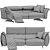 Customizable Brighton Sofa Rosini 3D model small image 4