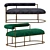 Mid-Century Style Chaise Lounger 3D model small image 1