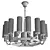 Lumina DECO LDP 8011-16 Chandelier 3D model small image 3