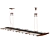 Sleek Wing Linear Suspension Light 3D model small image 5