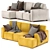 Monso Corner Sofa Sectional by Divan.ru 3D model small image 3