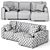 Monso Corner Sofa Sectional by Divan.ru 3D model small image 7