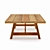 Elegant Basque Teak Coffee Table 3D model small image 2