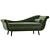 Modern Upholstered Chaise Lounge 3D model small image 1