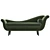 Modern Upholstered Chaise Lounge 3D model small image 2