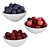 Berry Medley in Petite Bowls 3D model small image 3