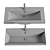 Art&Max White Sink Set 3D model small image 2