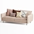 Modern Mink 3-Seater Sofa 3D model small image 6