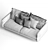 Modern Mink 3-Seater Sofa 3D model small image 7