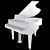 Yamaha C3 Acoustic Grand Piano 3D model small image 5