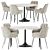  Modern Dining Set in Neutral Tones 3D model small image 1