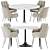  Modern Dining Set in Neutral Tones 3D model small image 2