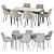 Modern Dining Set Furniture Collection 3D model small image 4