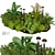 Volume 409 Leaf Collection: Premium Outdoor Garden Plants 3D model small image 1