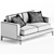 Modern Wood 2.5 Seater Sofa 3D model small image 3