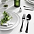 Elegant Table Setting for Four 3D model small image 3