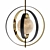 Pearl Chandelier Alabaster Gold Bronze 3D model small image 3