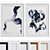 Modern Silhouette Picture Frame Set 3D model small image 1