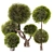 Artificial Topiary Ball Bush Set 3D model small image 1