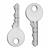 Metallic Key - Genuine Security 3D model small image 2