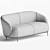 Natuzzi Botanic Sofa: Luxurious Comfort 3D model small image 3