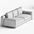 Modern Elegance: Natuzzi Leaf Sofa 3D model small image 3