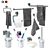 GROHE Allure Bathroom Accessories Set 3D model small image 1