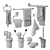 GROHE Allure Bathroom Accessories Set 3D model small image 4