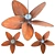 Tropical Breeze Palm Ceiling Fan 3D model small image 1