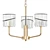 Crystal Brass Chandelier Trio 3D model small image 1