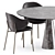  Modern Dining Set: Leaf Table & Holly Chairs 3D model small image 2