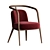 Luxury Red Velvet Armchair 3D model small image 3