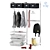 IKEA BOAXEL Wardrobe Hanger Set 3D model small image 1