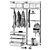 IKEA BOAXEL Wardrobe Hanger Set 3D model small image 3