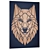 Handcrafted Wooden Wolf Portrait 3D model small image 1