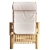 Cassina Tokyo Bamboo Teak Chaise 3D model small image 3