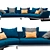 Modern Sengon Wood Sofa Set 3D model small image 2