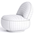 Elegant Modern Lulu Chair 3D model small image 5